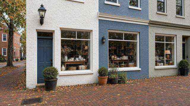 Storefront block on Goldsborough Street in downtown Easton