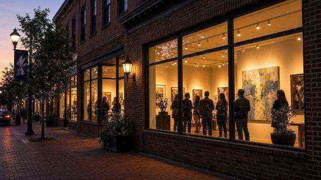 Downtown Easton streetscape near Washington Street theaters