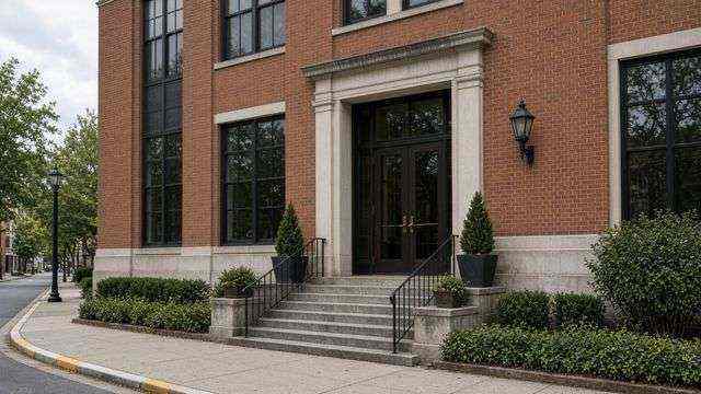 Academy Art Museum entrance on South Street in Easton