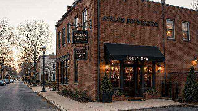 Avalon Foundation Lobby Bar entrance on East Dover Street in Easton