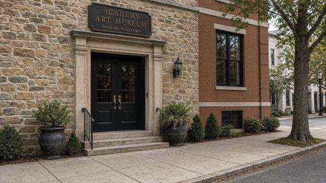 Academy Art Museum entrance on South Street in Easton