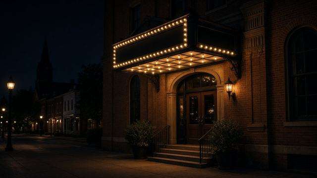 Ebenezer Theater entrance on South Washington Street in Easton