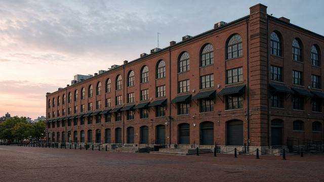 Oriole Park at Camden Yards exterior on a September evening