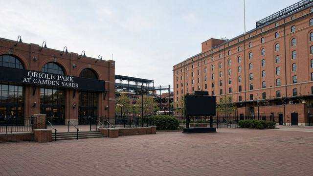 Camden Yards panorama ahead of a weekday series finale