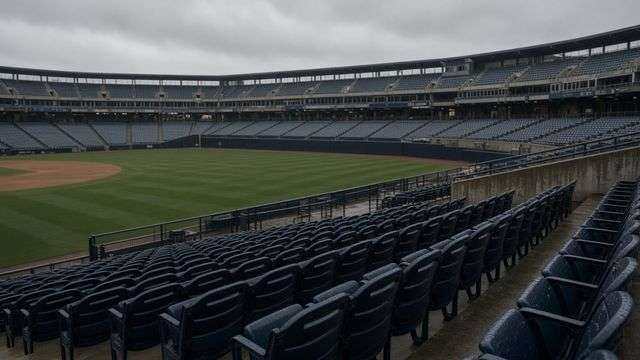 Yankee Stadium after a regular-season finale canceled by weather