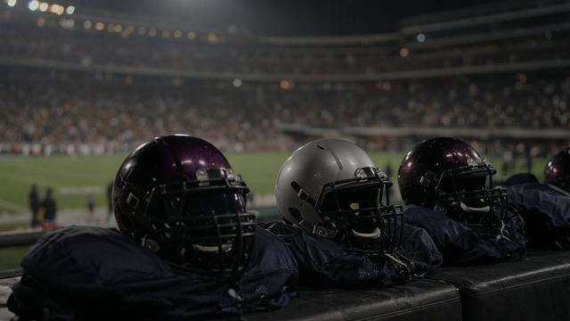M&T Bank Stadium exterior lights for a Ravens night game