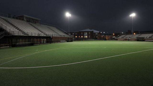 College field hockey match at a Shore stadium