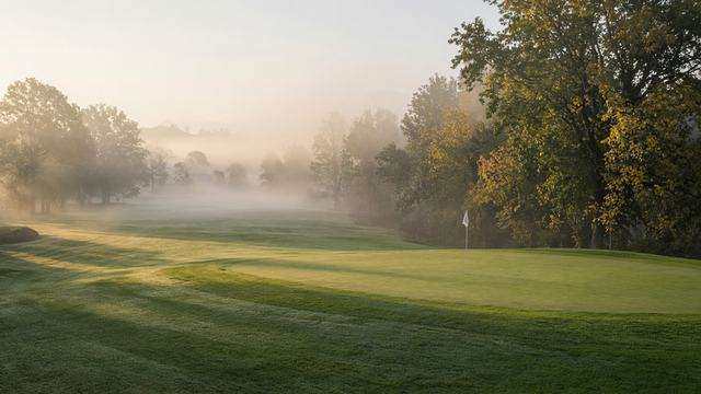 College golf scoreboard after a two-day tournament