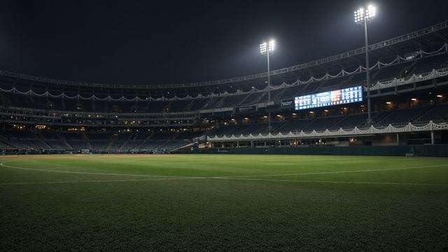 Yankee Stadium scoreboard after an American League Wild Card Series clinching win